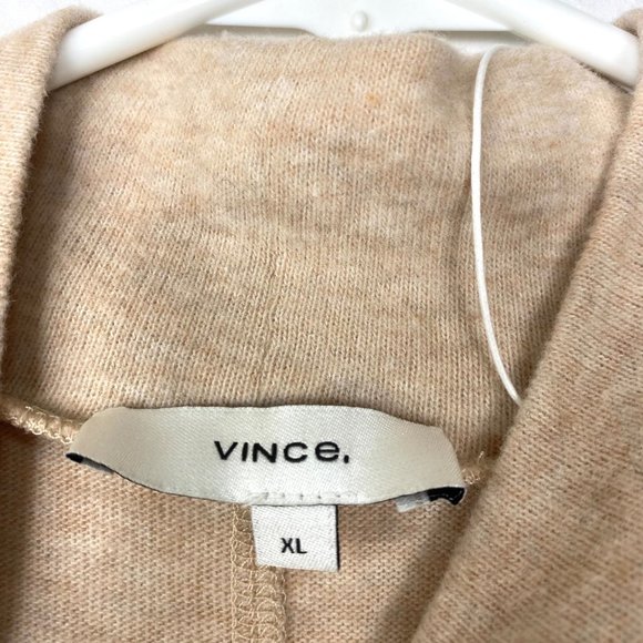 Vince Long Sleeve Mock Neck Knit Turtleneck Midi Sweater Dress Marzipan - Picture 10 of 10